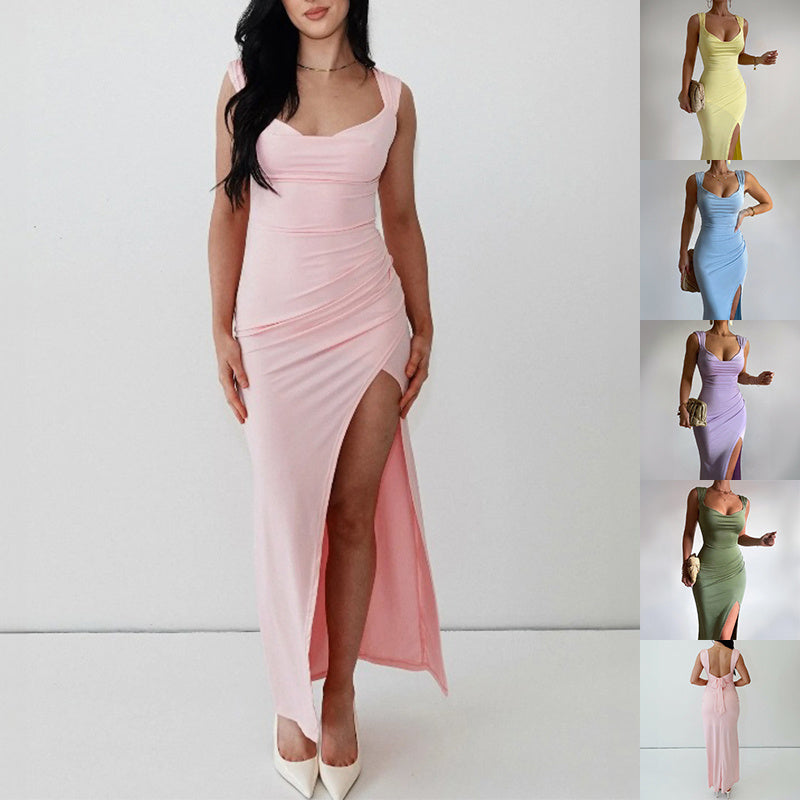 Women’s Elegant Slim Fit Dress – Sleeveless & Sophisticated