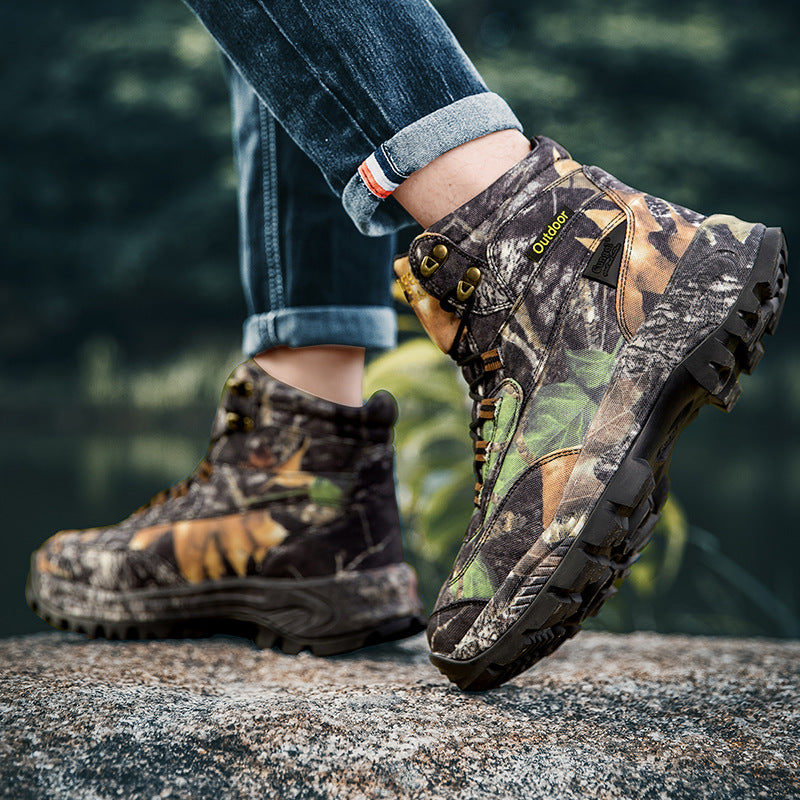 Camouflage Outdoor Non-slip Abrasion-resistant Tactical Boots Breathable image 1