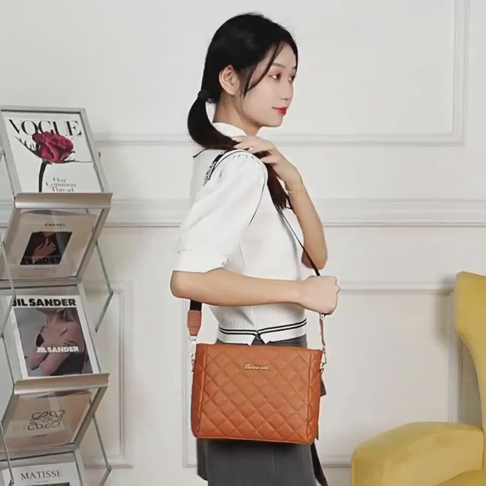 Small Messenger Bag For Women Trend Lingge Embroidery Female Shoulder Bags Fashion Chain Ladies Crossbody Purse product video