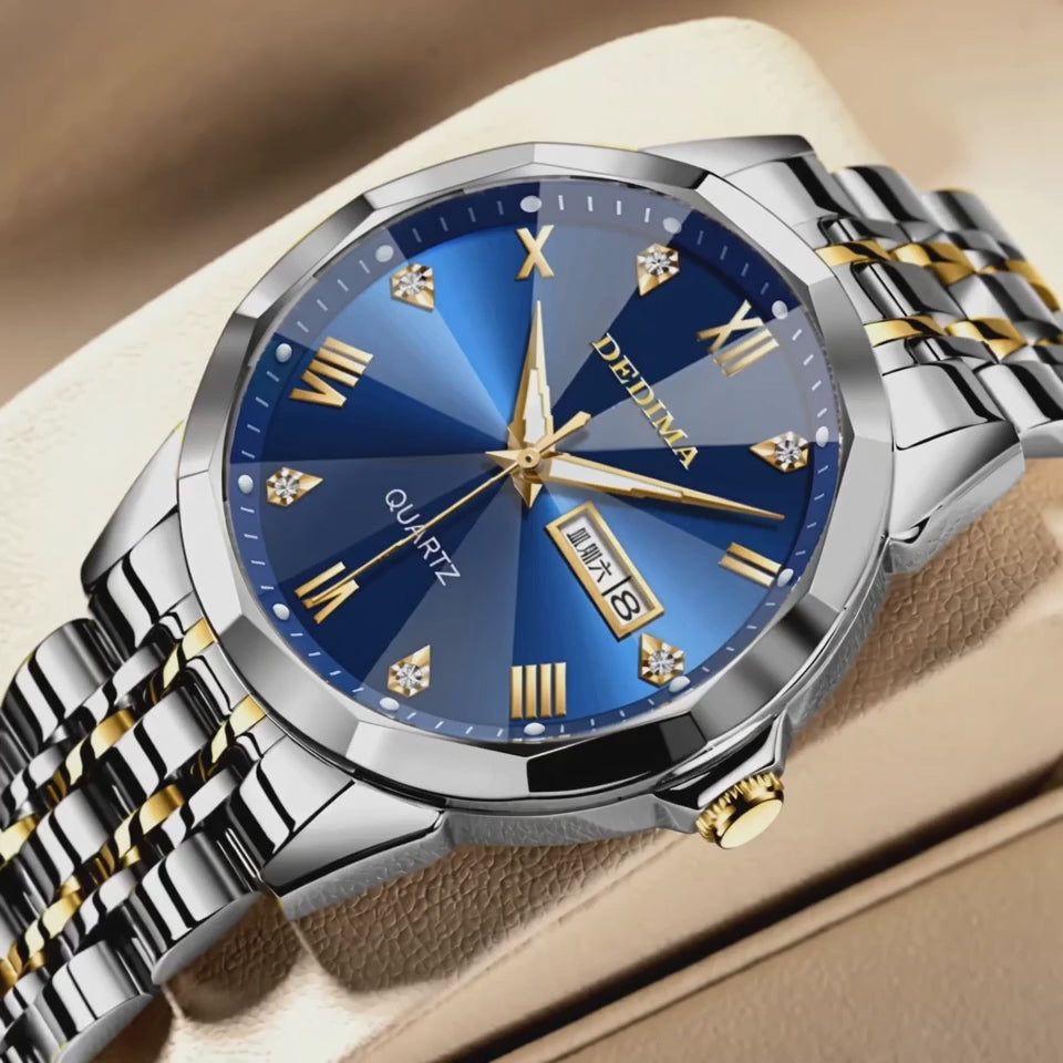 Men's Luminous Quartz Watch product video